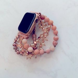 Beaded, Rose Gold Apple Watch Band